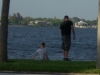 Blaine and Randy down by the sea wall at mom and dad\'s